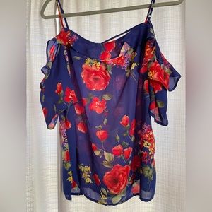 Skies are Blue Floral Blouse